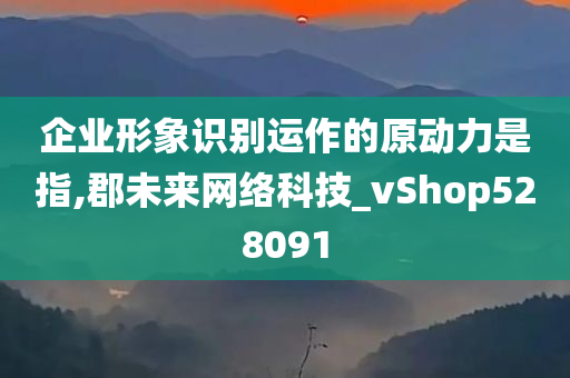 企业形象识别运作的原动力是指,郡未来网络科技_vShop528091