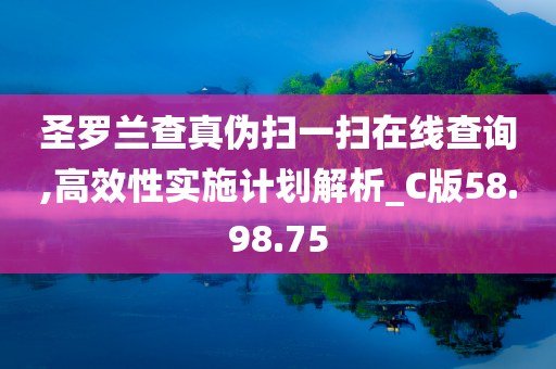 圣罗兰查真伪扫一扫在线查询,高效性实施计划解析_C版58.98.75