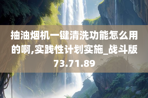 抽油烟机一键清洗功能怎么用的啊,实践性计划实施_战斗版73.71.89