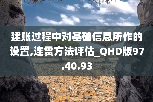 建账过程中对基础信息所作的设置,连贯方法评估_QHD版97.40.93