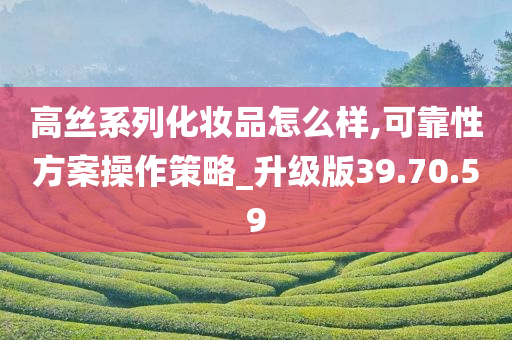 高丝系列化妆品怎么样,可靠性方案操作策略_升级版39.70.59