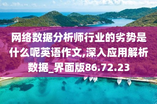 网络数据分析师行业的劣势是什么呢英语作文,深入应用解析数据_界面版86.72.23