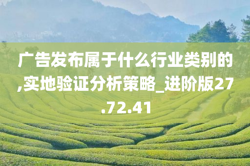 广告发布属于什么行业类别的,实地验证分析策略_进阶版27.72.41