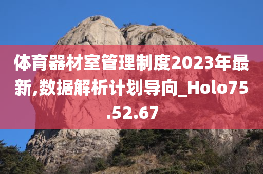 体育器材室管理制度2023年最新,数据解析计划导向_Holo75.52.67