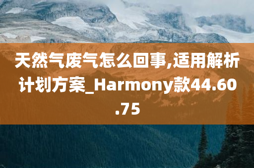 天然气废气怎么回事,适用解析计划方案_Harmony款44.60.75