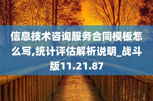 信息技术咨询服务合同模板怎么写,统计评估解析说明_战斗版11.21.87