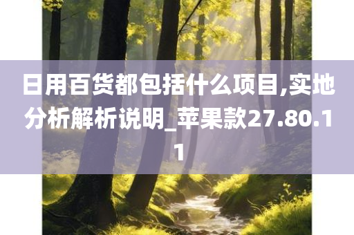 日用百货都包括什么项目,实地分析解析说明_苹果款27.80.11