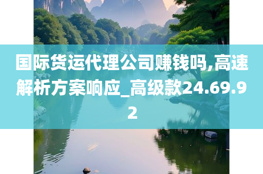 国际货运代理公司赚钱吗,高速解析方案响应_高级款24.69.92