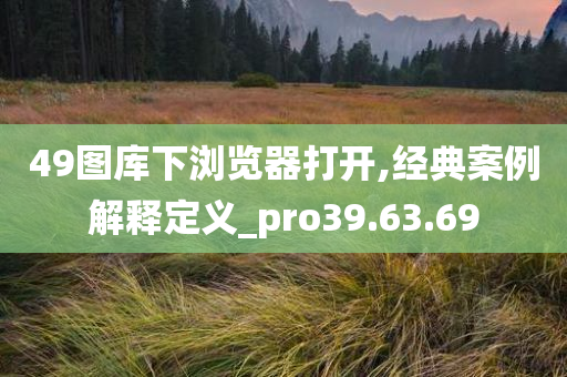 49图库下浏览器打开,经典案例解释定义_pro39.63.69