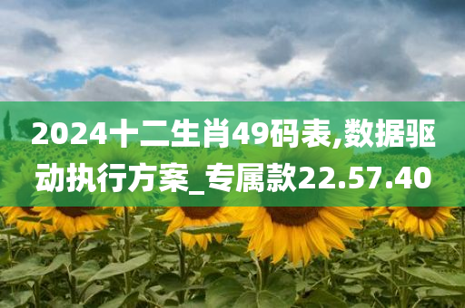 2024十二生肖49码表,数据驱动执行方案_专属款22.57.40