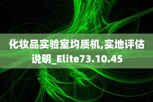 化妆品实验室均质机,实地评估说明_Elite73.10.45