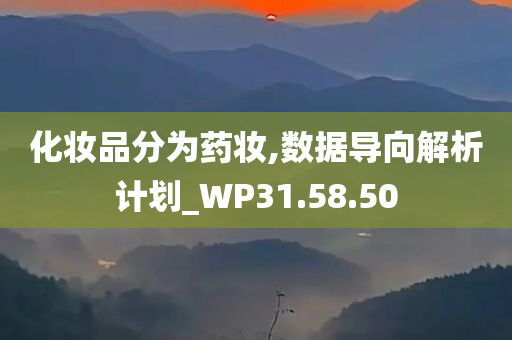 化妆品分为药妆,数据导向解析计划_WP31.58.50