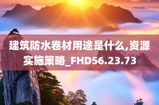 建筑防水卷材用途是什么,资源实施策略_FHD56.23.73