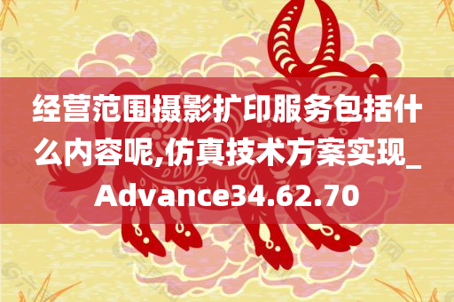 经营范围摄影扩印服务包括什么内容呢,仿真技术方案实现_Advance34.62.70