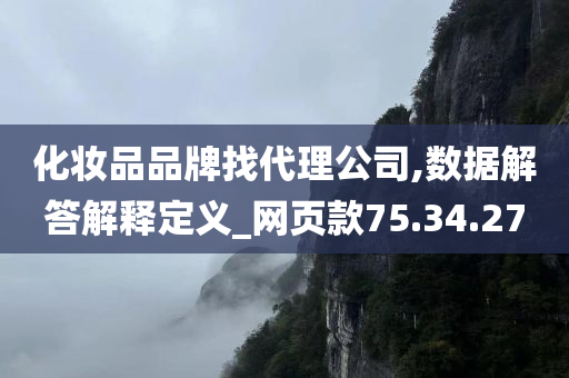 化妆品品牌找代理公司,数据解答解释定义_网页款75.34.27