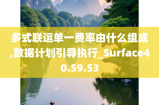 多式联运单一费率由什么组成,数据计划引导执行_Surface40.59.53