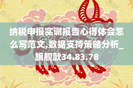 纳税申报实训报告心得体会怎么写范文,数据支持策略分析_旗舰款34.83.78