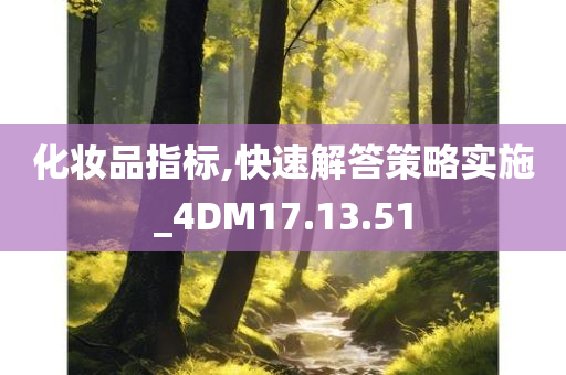 化妆品指标,快速解答策略实施_4DM17.13.51