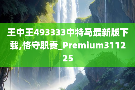 王中王493333中特马最新版下载,恪守职责_Premium311225