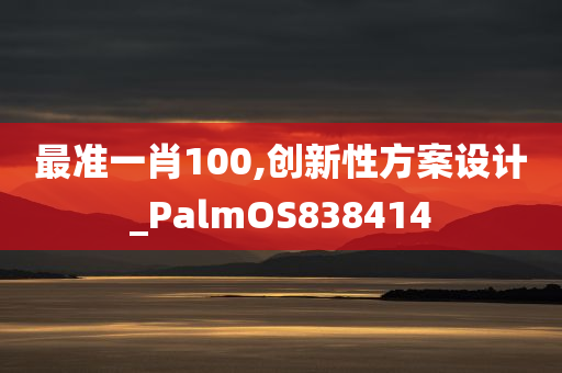 最准一肖100,创新性方案设计_PalmOS838414