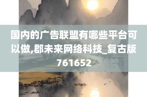 国内的广告联盟有哪些平台可以做,郡未来网络科技_复古版761652