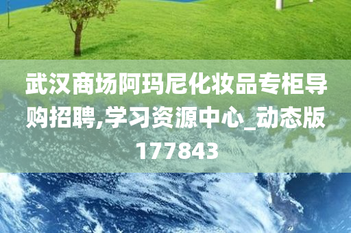 武汉商场阿玛尼化妆品专柜导购招聘,学习资源中心_动态版177843