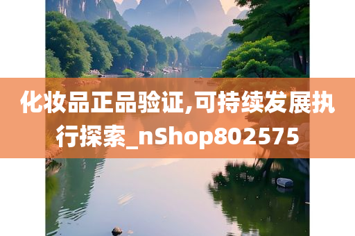 化妆品正品验证,可持续发展执行探索_nShop802575