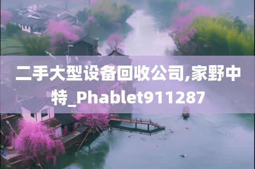 二手大型设备回收公司,家野中特_Phablet911287