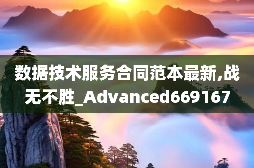 数据技术服务合同范本最新,战无不胜_Advanced669167