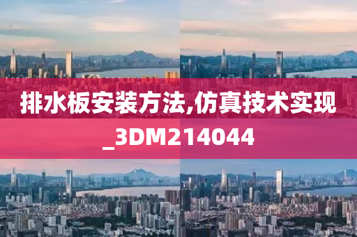 排水板安装方法,仿真技术实现_3DM214044