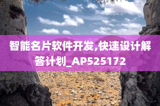 智能名片软件开发,快速设计解答计划_AP525172