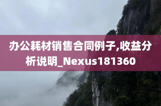 办公耗材销售合同例子,收益分析说明_Nexus181360