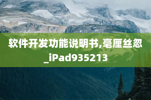 软件开发功能说明书,毫厘丝忽_iPad935213