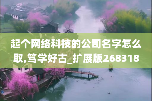 起个网络科技的公司名字怎么取,笃学好古_扩展版268318