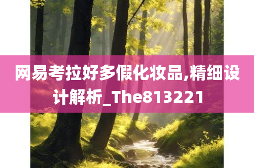 网易考拉好多假化妆品,精细设计解析_The813221