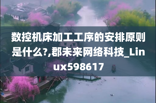 数控机床加工工序的安排原则是什么?,郡未来网络科技_Linux598617