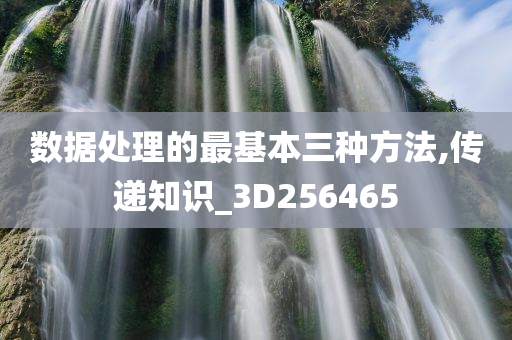 数据处理的最基本三种方法,传递知识_3D256465