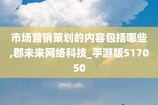 市场营销策划的内容包括哪些,郡未来网络科技_手游版517050