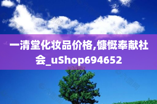 一清堂化妆品价格,慷慨奉献社会_uShop694652