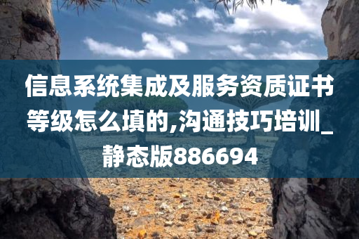 信息系统集成及服务资质证书等级怎么填的,沟通技巧培训_静态版886694