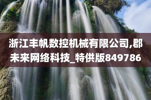 浙江丰帆数控机械有限公司,郡未来网络科技_特供版849786