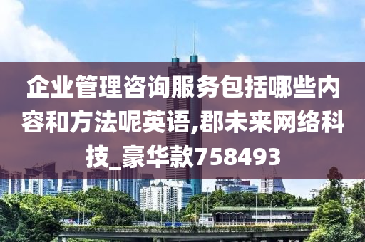 企业管理咨询服务包括哪些内容和方法呢英语,郡未来网络科技_豪华款758493