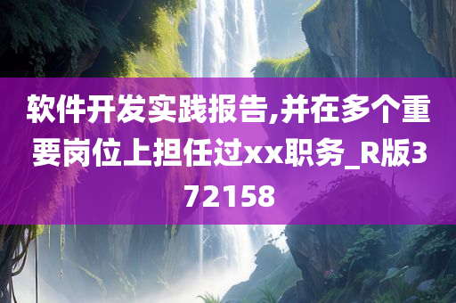 软件开发实践报告,并在多个重要岗位上担任过xx职务_R版372158