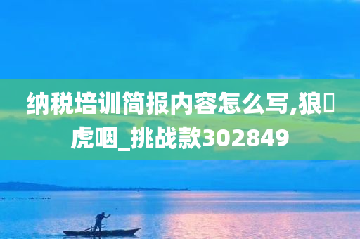 纳税培训简报内容怎么写,狼飡虎咽_挑战款302849