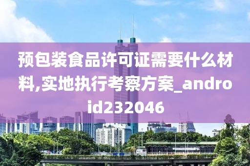 预包装食品许可证需要什么材料,实地执行考察方案_android232046