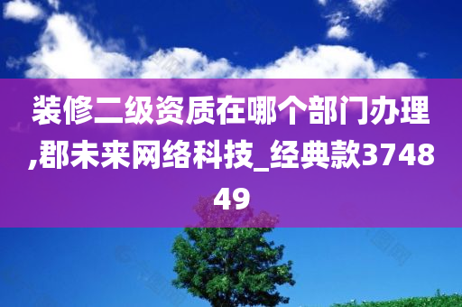 装修二级资质在哪个部门办理,郡未来网络科技_经典款374849