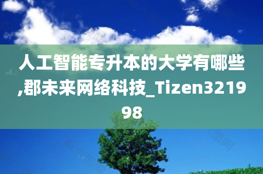 人工智能专升本的大学有哪些,郡未来网络科技_Tizen321998