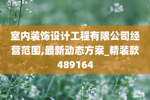 室内装饰设计工程有限公司经营范围,最新动态方案_精装款489164