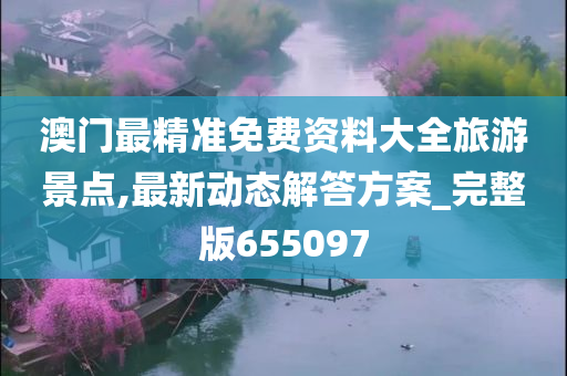 澳门最精准免费资料大全旅游景点,最新动态解答方案_完整版655097