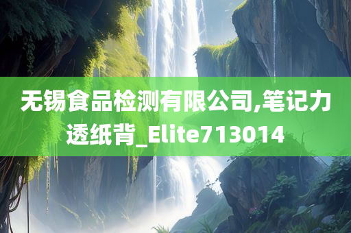 无锡食品检测有限公司,笔记力透纸背_Elite713014